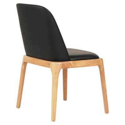 DINING CHAIR FURLAN HM9944.01 RUBBERWOOD-BLACK PU 54,5x58x86Hcm.