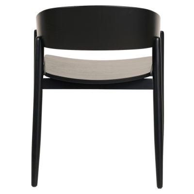 DINING CHAIR CANOP HM9950.02 ASHWOOD IN BLACK COLOR 56,5x61x74Hcm.