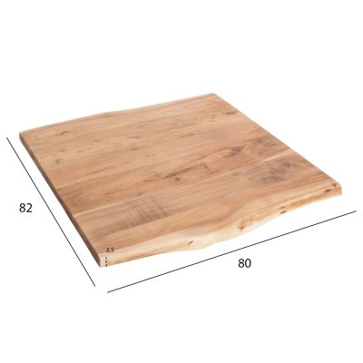 TABLETOP SQUARE HM8464.21 SOLID ACACIA WOOD 80x80x3.5(thickness)cm.