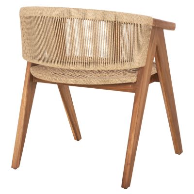 DINING CHAIR BRANN HM18238 TEAK WOOD IN NATURAL-SYNTHETIC ROPE 62x58x77Hcm.