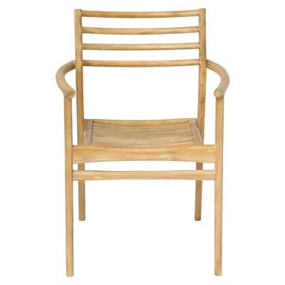 ARMCHAIR MOOSEN HM9936 SOLID TEAK WOOD IN NATURAL 59x60x78.5H