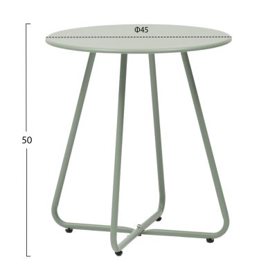 SIDE TABLE ROUND SAMMON HM6271.06 METAL IN PISTACHIO GREEN COLOR Φ45x50Hcm.