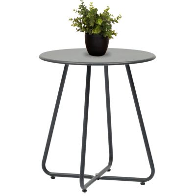 SIDE TABLE ROUND SAMMON HM6271.01 METAL IN GREY COLOR Φ45x50Hcm.