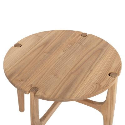 SIDE TABLE ROUND KATAL HM9932 SUNGKAI WOOD IN NATURAL COLOR Φ59,5x50,5Hcm.