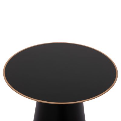 COFFEE TABLES 2PCS BALLI HM9996 ROUND METAL IN BLACK Φ50 & Φ40 cm.