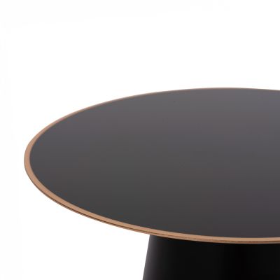 COFFEE TABLES 2PCS BALLI HM9996 ROUND METAL IN BLACK Φ50 & Φ40 cm.