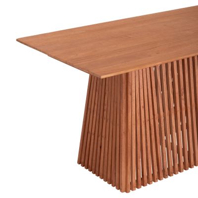 DINING TABLE RECTANGULAR FRANTZ HM9916 SOLID MINDI WOOD IN NATURAL COLOR 160x79.5x76.5Hcm.