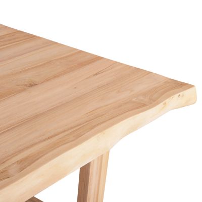 DINING TABLE LEOPOLD HM9933.02 SOLID TEAK WOOD-LIGHT NATURAL COLOR 200,5x107x76Hcm.