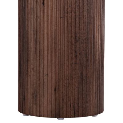 SIDE TABLE MARGON HM18027 MDF IN DARK BROWN WOOD COLOR Φ45x50,5Hcm.