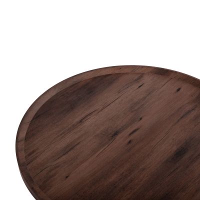 COFFEE TABLE MARGON HM18026 MDF IN DARK BROWN WOOD COLOR Φ80x40,5Hcm.