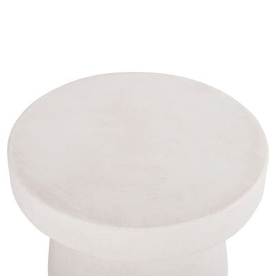 COFFEE TABLE ROUND SERIES SANTORINI HM18051 MDF IN OFF-WHITE COLOR Φ60x42.5Hcm.