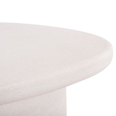 COFFEE TABLE OVAL SERIES SANTORINI HM18054 MDF IN OFF-WHITE COLOR 54x54.5x40Hcm.