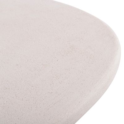 COFFEE TABLE OVAL SERIES SANTORINI HM18054 MDF IN OFF-WHITE COLOR 54x54.5x40Hcm.