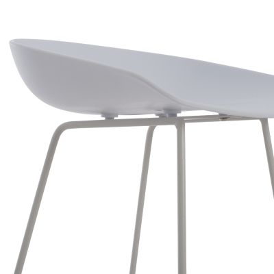 BAR STOOL HM9299.01, WHITE, MEDIUM HEIGHT, 44x44x74