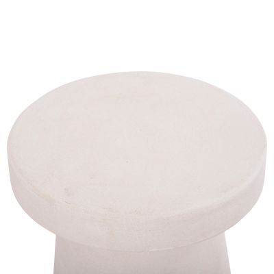 COFFEE TABLE ROUND SERIES SANTORINI HM18052 MDF IN OFF-WHITE COLOR Φ48x49Hcm.