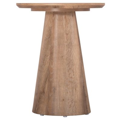 SIDE TABLE KARAN HM18029 MDF IN NATURAL WOOD COLOR Φ45x56,5Hcm