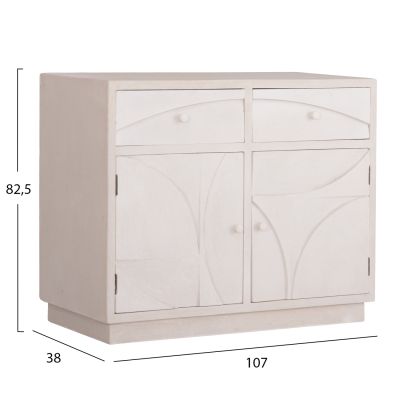 BUFFET SERIES SANTORINI HM18046 MDF IN OFF-WHITE COLOR-2 DRAWERS & 2 DOORS 107x38x82.5Hcm.