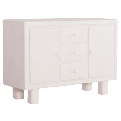 BUFFET SERIES SANTORINI HM18048 MDF IN OFF-WHITE COLOR-3 DRAWERS & 2 DOORS 120x38x80Hcm.