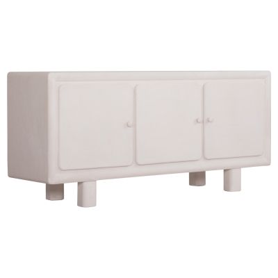 BUFFET SERIES SANTORINI HM18068 MDF IN OFF-WHITE COLOR-3 DOORS 140x38x64Hcm.