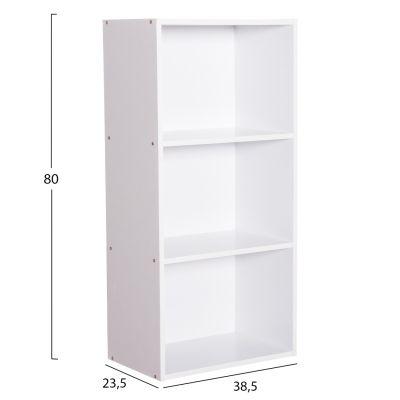 WALL SHELF RACK CUBICON HM9941.01 MELAMINE IN WHITE 38,5x23,5x80Hcm.