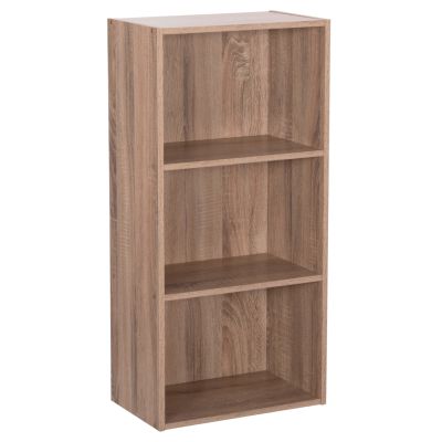 WALL SHELF RACK CUBICON HM9941.02 MELAMINE IN SONAMA OAK 38,5x23,5x80Hcm.