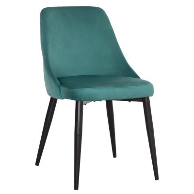 DINING CHAIR SERENITY HM8527.13 MINT VELVET-BLACK METALLIC LEGS 51x54x83,5Hcm.