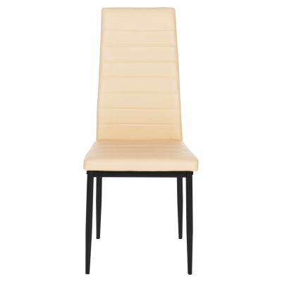 Метален стол Lady HM0037.25 Cappuccino PU с метална конструкция K/D 40x48x95 см