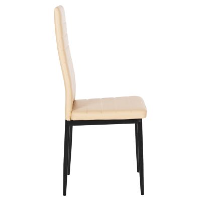 Метален стол Lady HM0037.25 Cappuccino PU с метална конструкция K/D 40x48x95 см