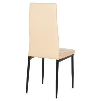 Метален стол Lady HM0037.25 Cappuccino PU с метална конструкция K/D 40x48x95 см