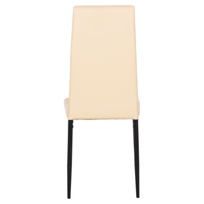 Метален стол Lady HM0037.25 Cappuccino PU с метална конструкция K/D 40x48x95 см