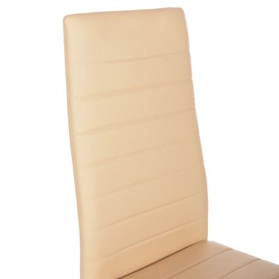 Метален стол Lady HM0037.25 Cappuccino PU с метална конструкция K/D 40x48x95 см