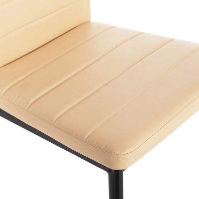 Метален стол Lady HM0037.25 Cappuccino PU с метална конструкция K/D 40x48x95 см