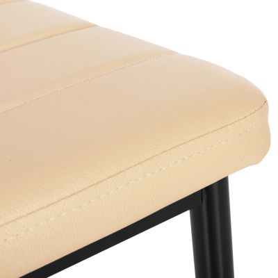 Метален стол Lady HM0037.25 Cappuccino PU с метална конструкция K/D 40x48x95 см