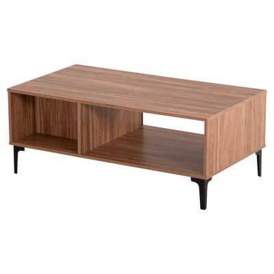 COFFEE TABLE SERIES HARRY HM18007.01 MELAMINE IN NATURAL WOOD COLOR & BLACK 110x60x43,5Hcm.