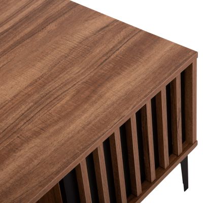 COFFEE TABLE SERIES HARRY HM18007.01 MELAMINE IN NATURAL WOOD COLOR & BLACK 110x60x43,5Hcm.