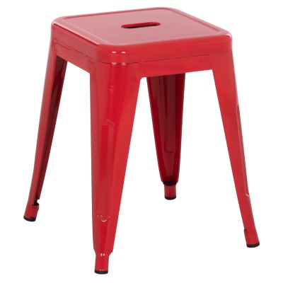 STOOL MELITA HM0096.44 METAL IN RED COLOR 39x39x46Hcm.