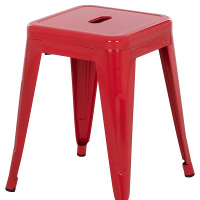 STOOL MELITA HM0096.44 METAL IN RED COLOR 39x39x46Hcm.