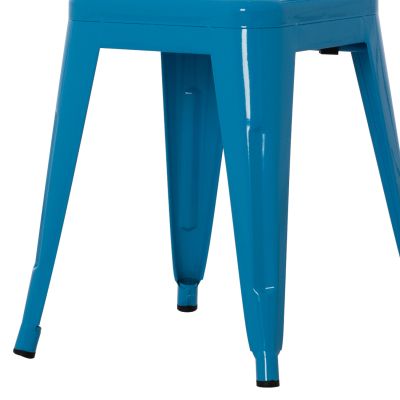 STOOL MELITA HM0096.48 METAL IN BLUE COLOR 39x39x46Hcm.