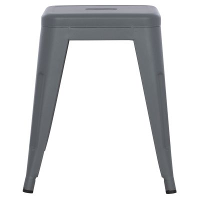 STOOL MELITA HM0096.50 METAL IN MATTE GREY COLOR 39x39x46Hcm.