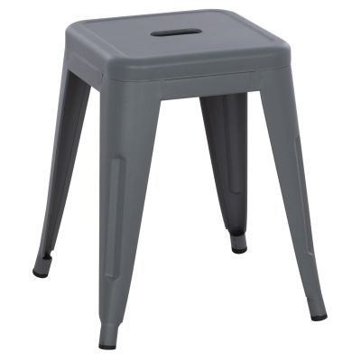 STOOL MELITA HM0096.50 METAL IN MATTE GREY COLOR 39x39x46Hcm.