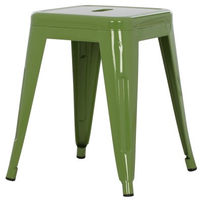 STOOL MELITA HM0096.53 METAL IN LIGHT OLIVE GREEN COLOR 39x39x46Hcm.