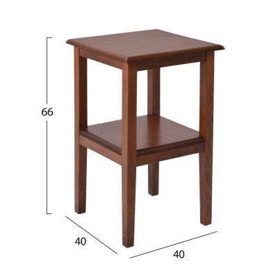 Side table 40x40 walnut color HM8251