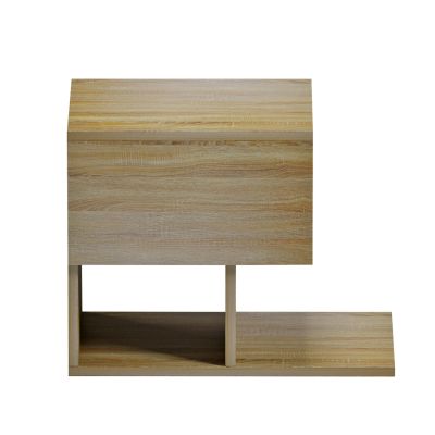 BEDSIDE NIGHTSTAND CASPIAN HM9071.12 MELAMINE IN SONAMA 46.8x33x36.8Hcm.