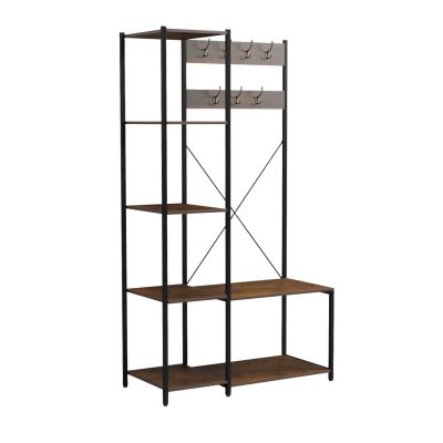 ENTRYWAY FURNITURE/OPEN ACCESS WARDROBE ARANJA HM18083 METAL-MELAMINE 100x46x180Hcm.