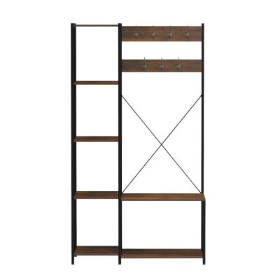 ENTRYWAY FURNITURE/OPEN ACCESS WARDROBE ARANJA HM18083 METAL-MELAMINE 100x46x180Hcm.