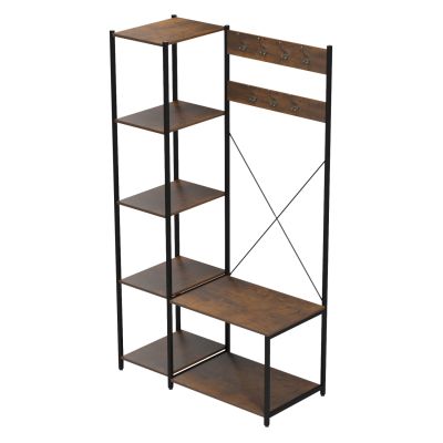 ENTRYWAY FURNITURE/OPEN ACCESS WARDROBE ARANJA HM18083 METAL-MELAMINE 100x46x180Hcm.