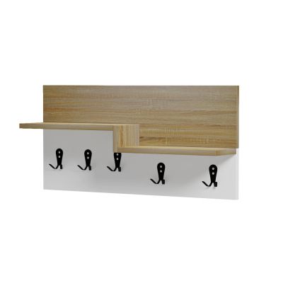 ENTRYWAY HANGER WITH SHELF NYDA HM18079.01 MELAMINE IN SONAMA-WHITE 65x13.2x31Hcm.