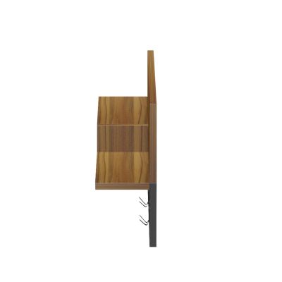 ENTRYWAY HANGER WITH SHELF NYDA HM18079.02 MELAMINE IN WALNUT-BLACK 65x13.2x31Hcm.