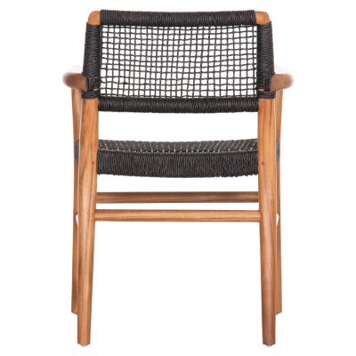 DINING ARMCHAIR ROSCO HM6132.02 TEAK WOOD-VIRO ROPE IN BLACK 56x54x79Hcm.