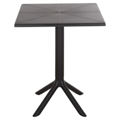 SQUARE POLYPROPYLENE TABLE TERRIN HM6125.12 BLACK 60,5x60,5x76,5Hcm.